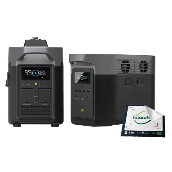 Przenośna stacja zasilania EcoFlow Delta Max 2000 + Smart Generator EcoFlow Dual Fuel - na gaz i benzynę
